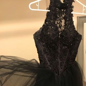 Sexy Black Corset Mini Dress